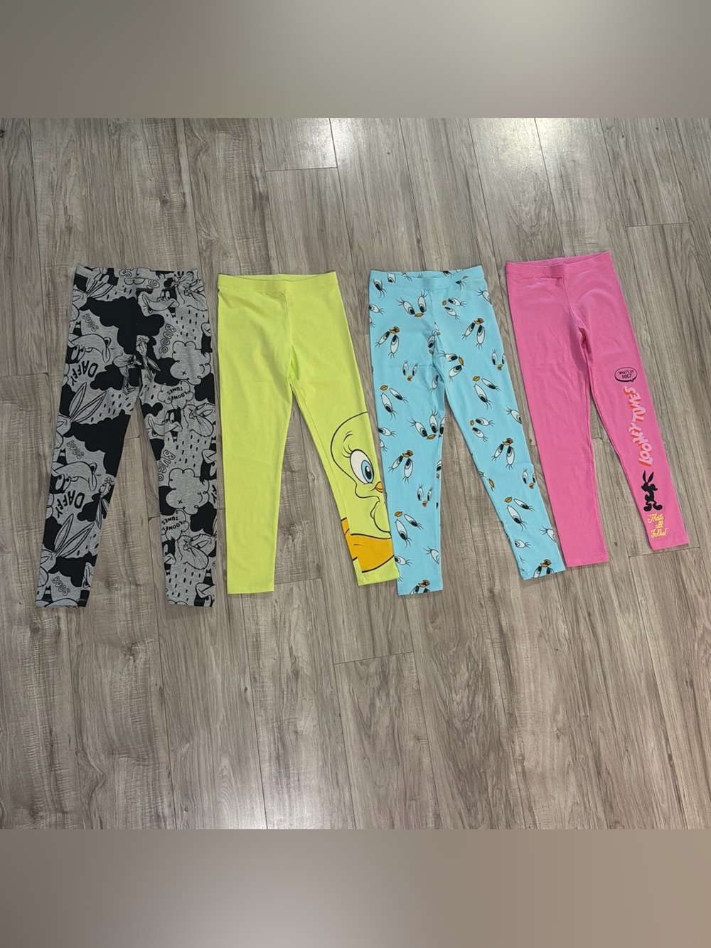 Looney Tunes Essentials Kids Yellow Tweety Face Leggings